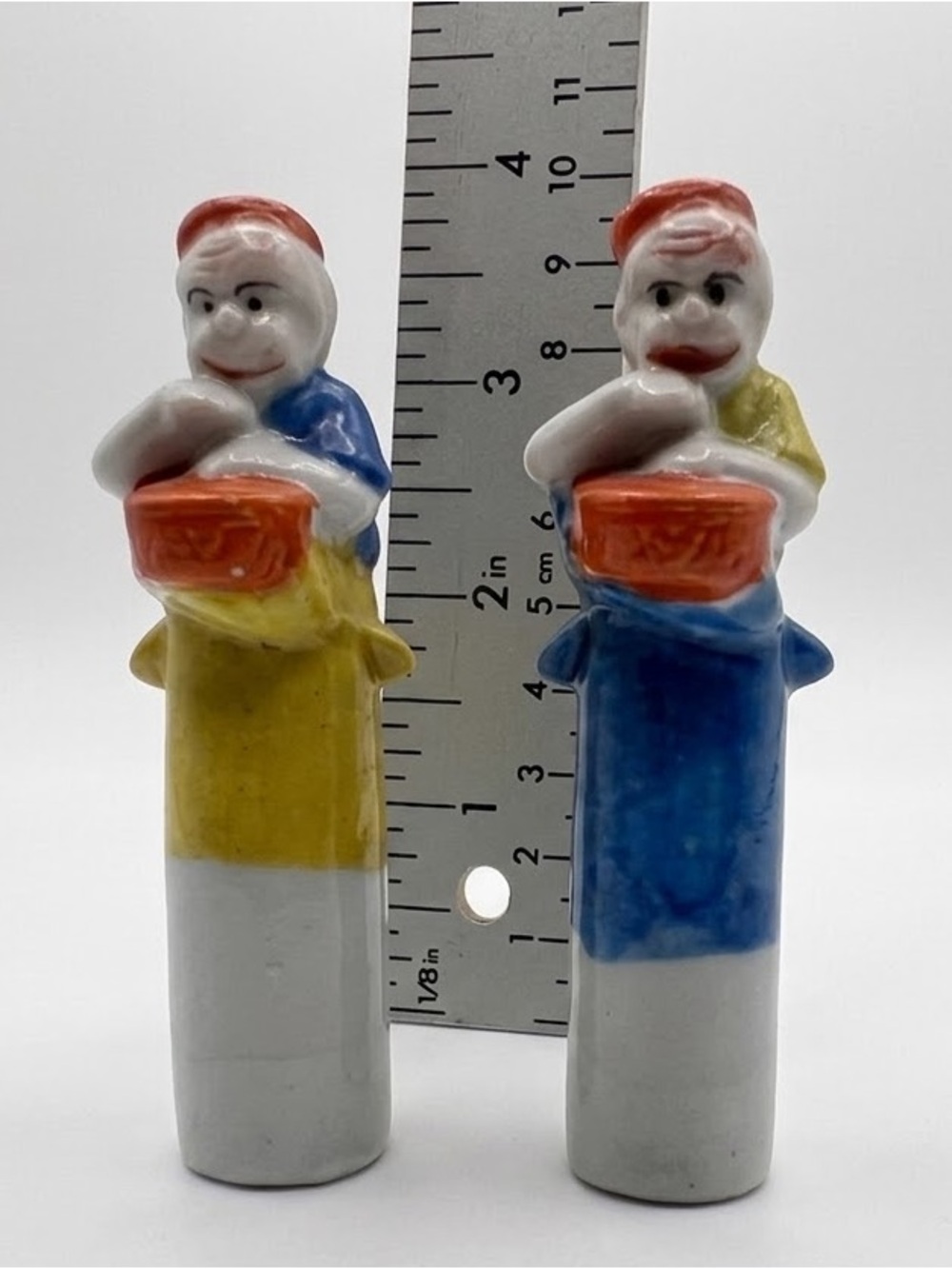 Vintage PAT T.T. Ceramic Monkey Drummer Nodder Salt & Pepper Shaker Replacements